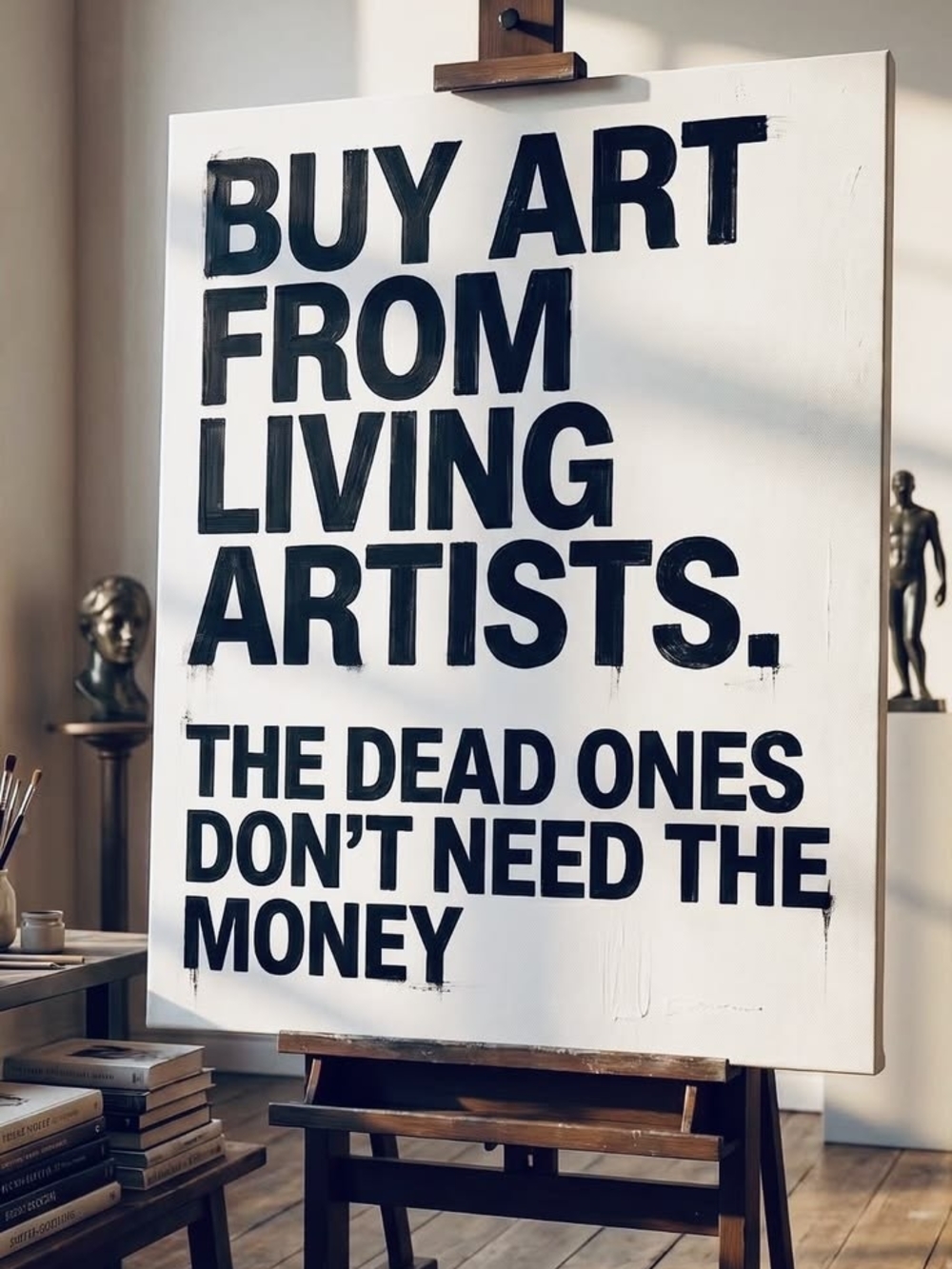 Bold Black & White Statement Canvas - Buy Art From Living Artists